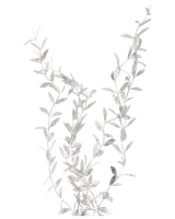 Bladgirlang i silver - 88 cm