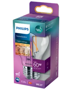 PHILIPS LED filamentpære Scene Switch 7,5W E27