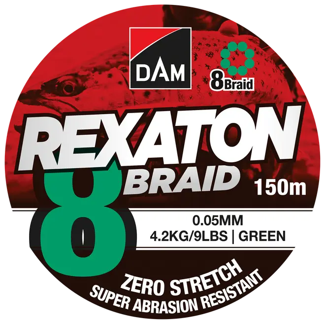 DAM Flätlina 8 braid 150 m 0,05 mm - grön