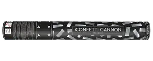 Konfettirör 40 cm - silver
