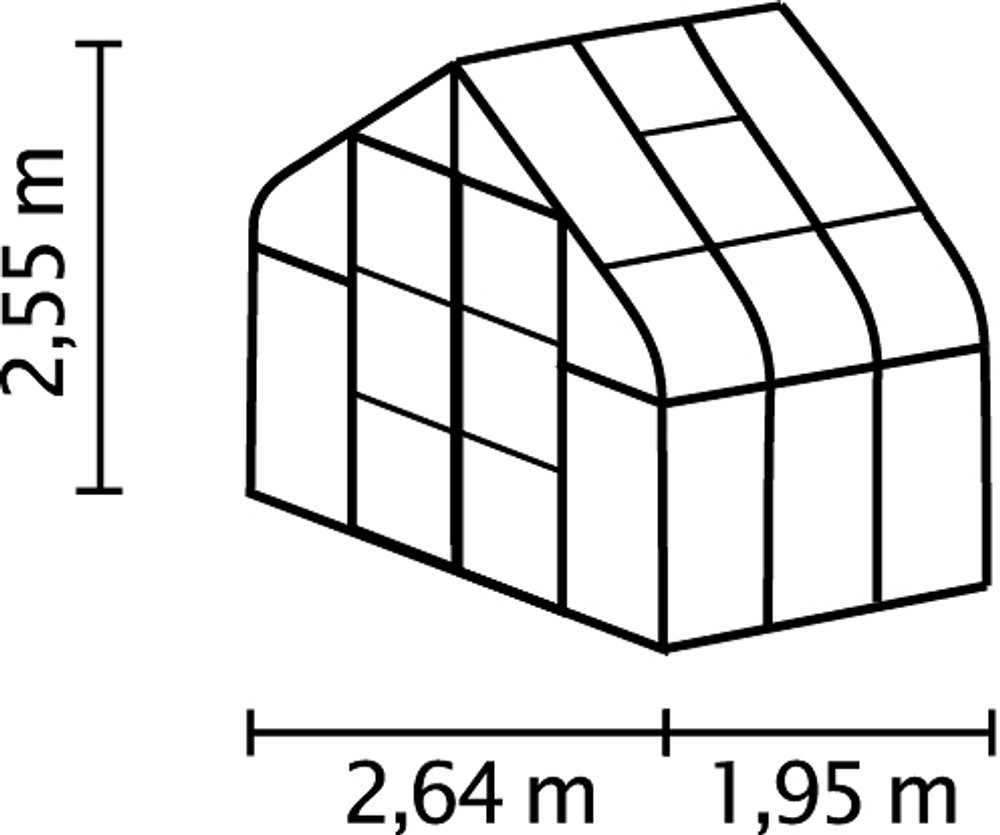 Växthus Diana 5000 svart