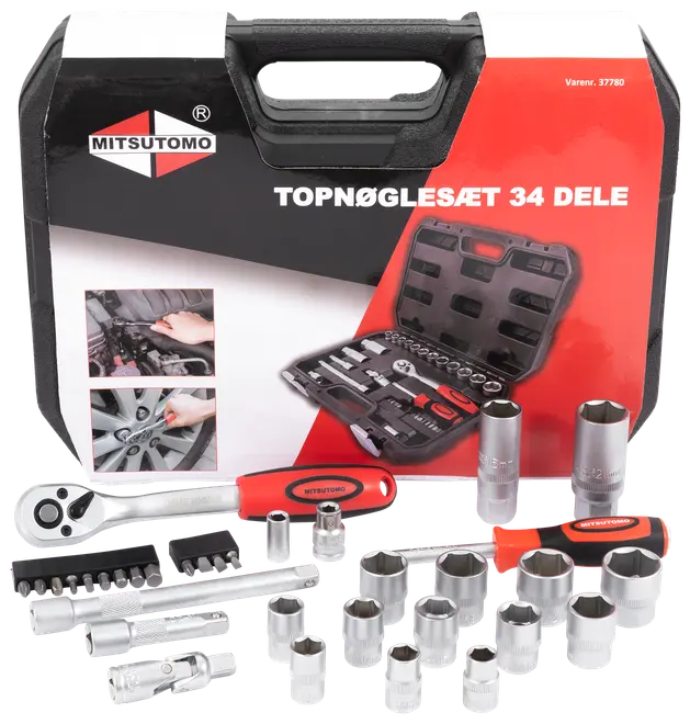 Mitsutomo hylsnyckelsats 34 delar