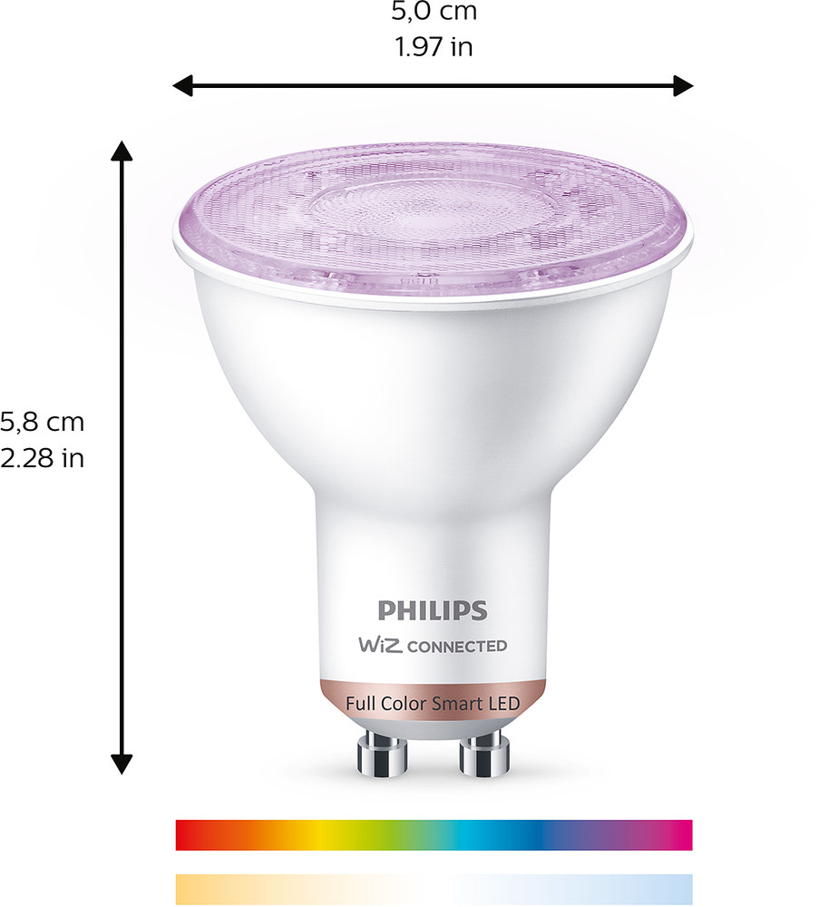 PHILIPS Smart LED reflektorlampa 4,7W GU10 2-pack - Full Color