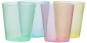 Shotglas farvet 3 cl genanvendelig 20-pak 
