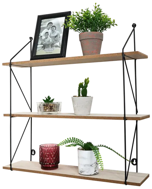 Vægreol med 3 hylder