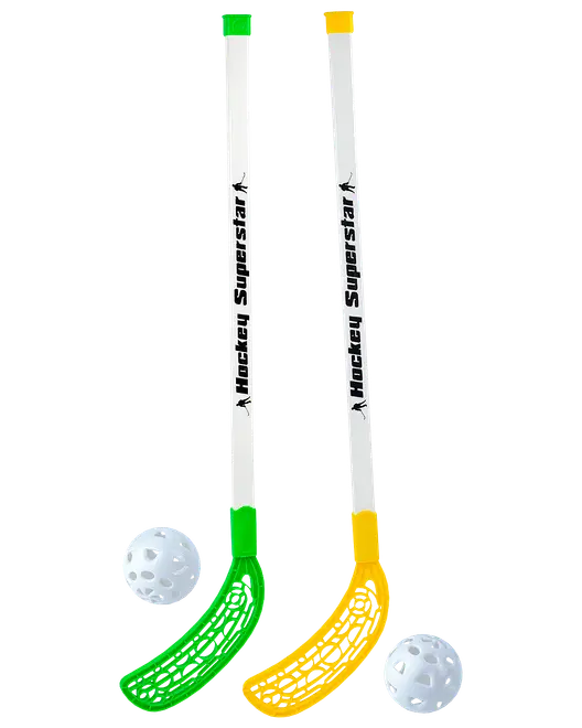 Hockey-/floorballstave 2 stk. med bolde