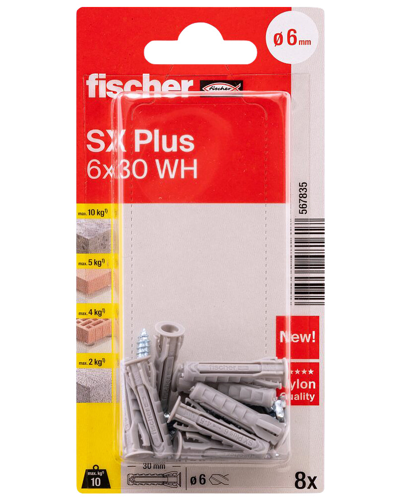 Fischer Vinkelkrog SX Plus 6 x 30 mm 8 stk.