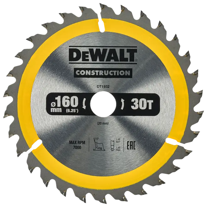 DeWALT Rundsavsklinge 160 x 2,4 x 20 mm