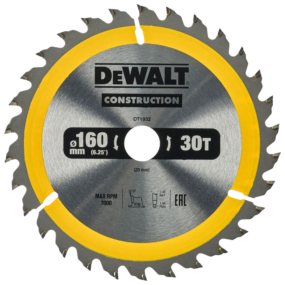 DeWALT Rundsavsklinge 160 x 2,4 x 20 mm