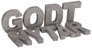 ''GODT NYTÅR'' sølv glimmer