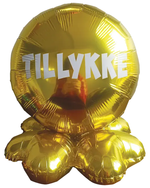 Folieballon på fod Ø35 - Tillykke