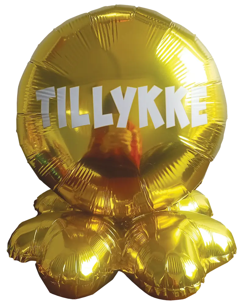 Folieballon på fod Ø35 - Tillykke
