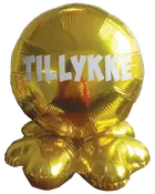 Folieballon på fod Ø35 - Tillykke