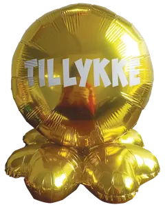 Folieballon på fod Ø35 - Tillykke