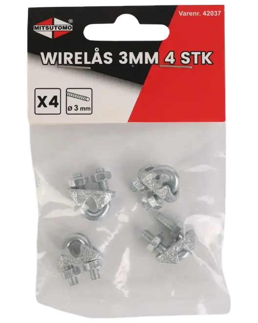Wirelås 3 mm 4-pak