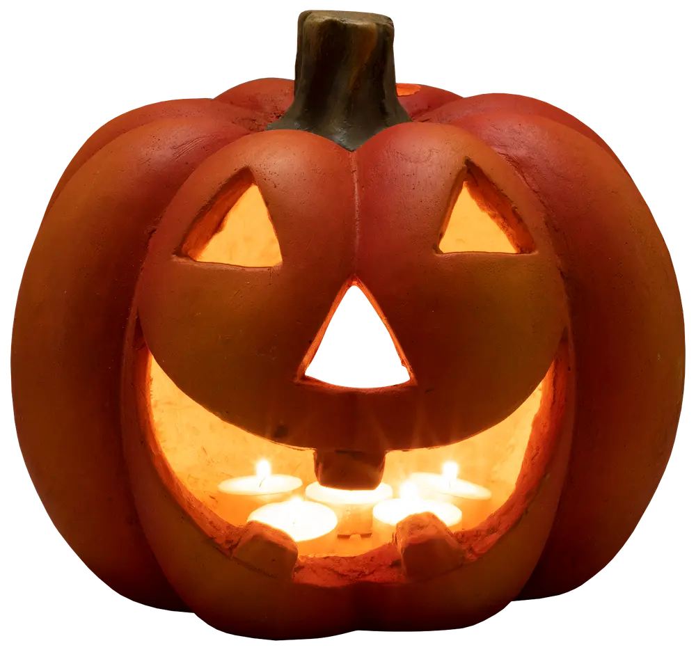 Pumpa ljus 28 cm halloween