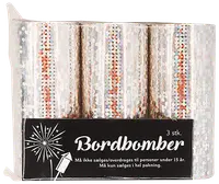 Bordsbomber raketmotiv 3-pack 