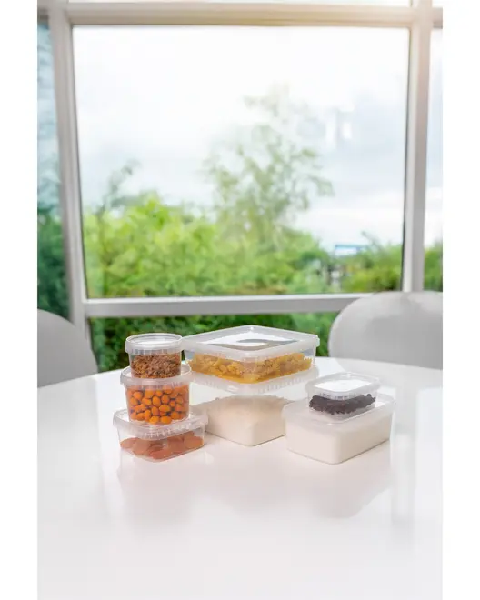 Plastbøtte med låg 280 ml Rund