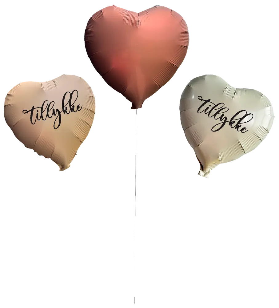 Folieballon 35 cm Hjerte - 3 stk.