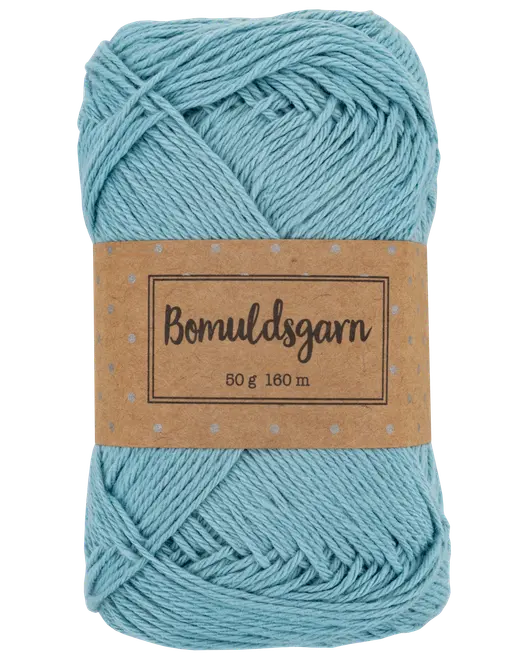 Bomuldsgarn 50 g - azurgrøn