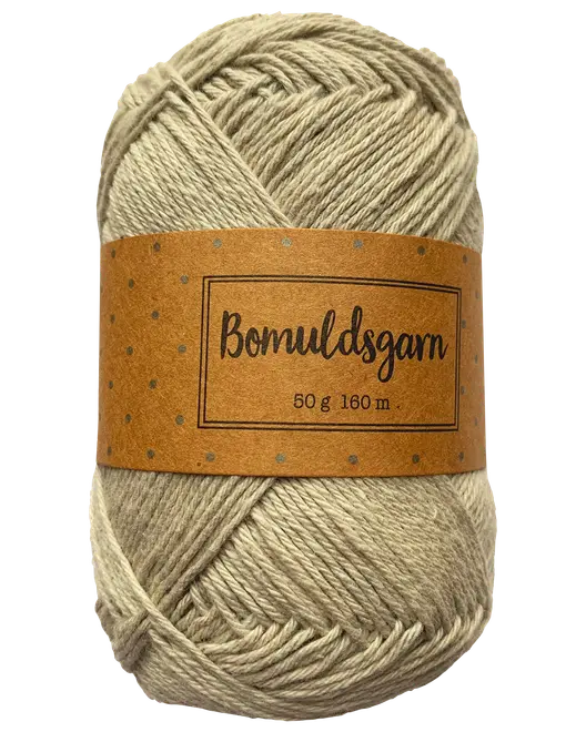 Bomuldsgarn 50 g - beige