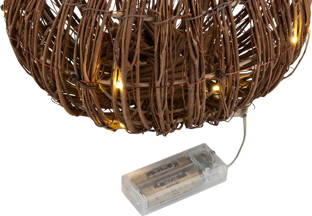 LED-pumpa i trä med timer - 25 cm