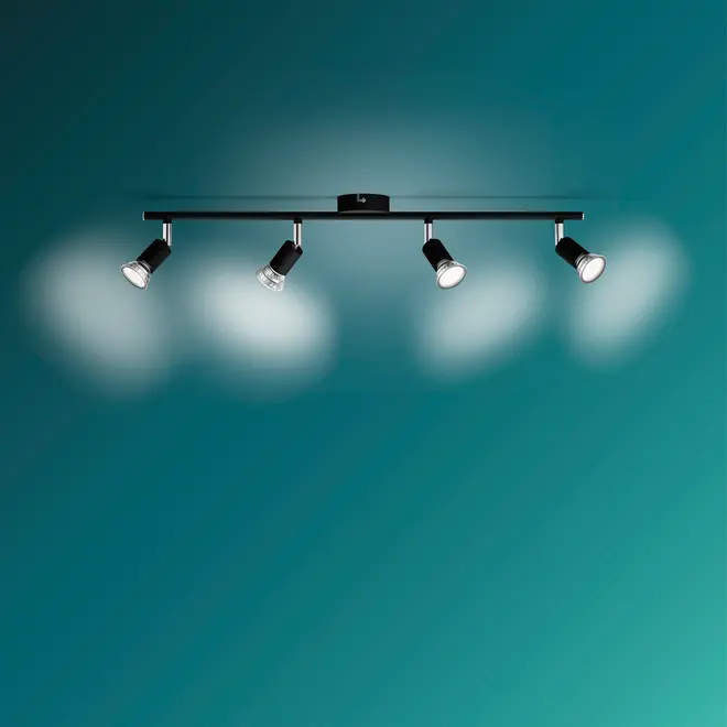 PHILIPS Spotlampe Limbali GU10 4 spot - sort