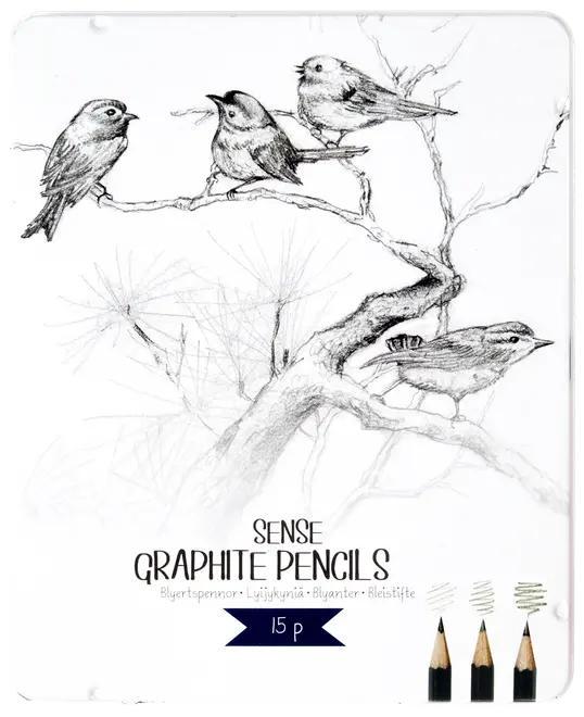 Sense Skitseblyant 15 stk.