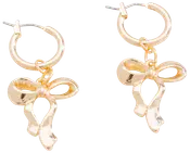 Øreringe hoop og sløjfe - guld