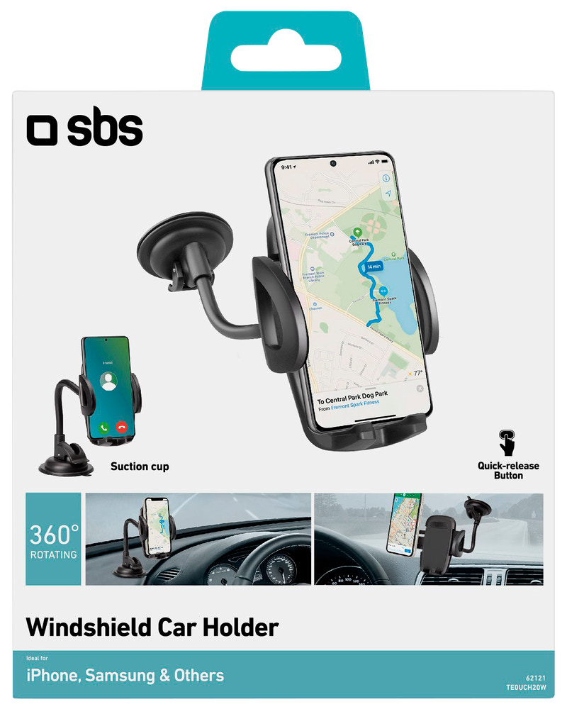 Mobilholder med sugekop til bil