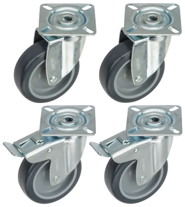 Vagn- och möbelhjul 75 mm 4 st