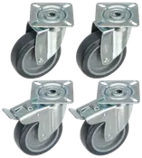 Vagn- och möbelhjul 75 mm 4 st