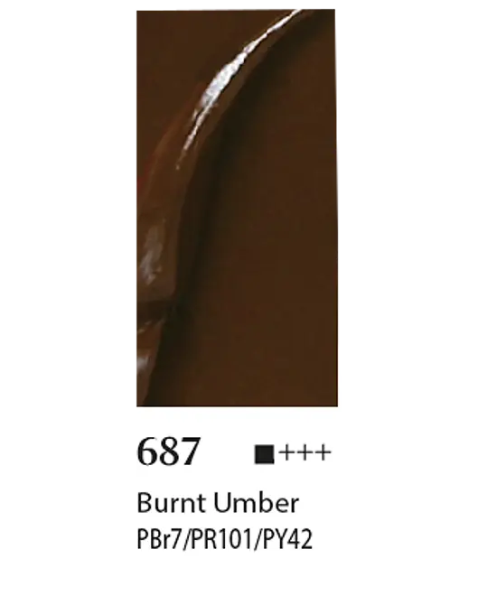 Akrylfarve 100 ml Burnt umber