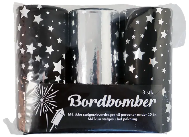 Bordbombe 10 cm - assorterede farver