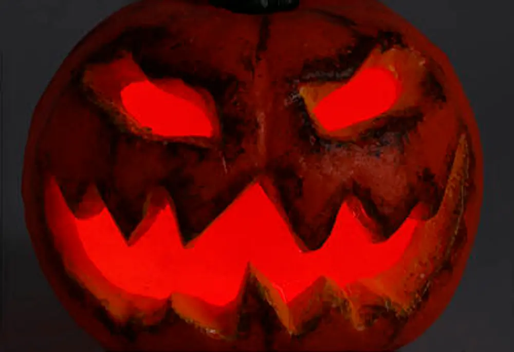 Halloween pumpa LED - 15 cm