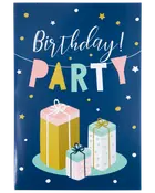 Kort med kuvert 11x17 cm - birthday party