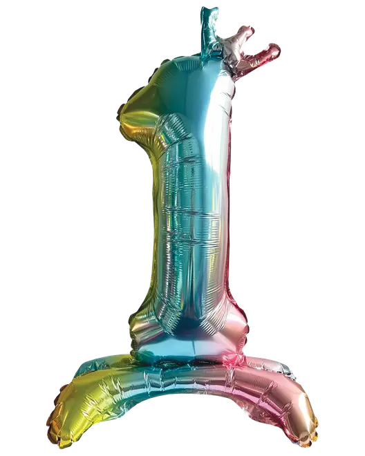 Folieballon Regnbue med krone 70 cm - Nr 1