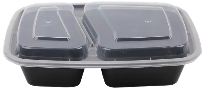 Matlåda 2 rum med lock 1 L 10-pack