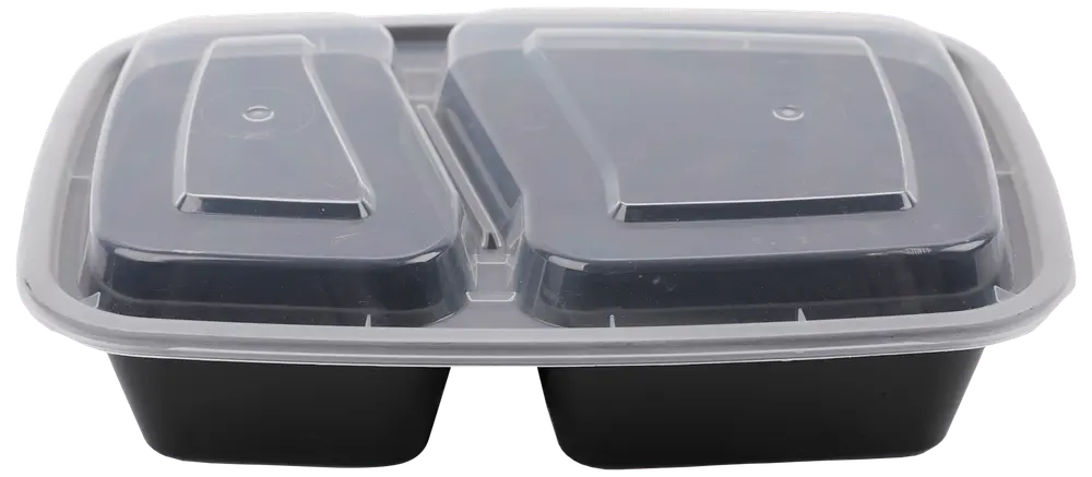 Matlåda 2 rum med lock 1 L 10-pack