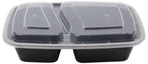 Matlåda 2 rum med lock 1 L 10-pack