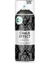 Spraydåse med chalk effect maling i kulfarve, sort og hvidt geometrisk mønstret label. Giver ultramat, retro finish, ideel til møbler.