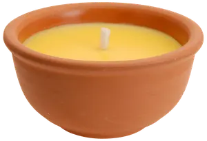 Myggelys med citronella i lerpotte