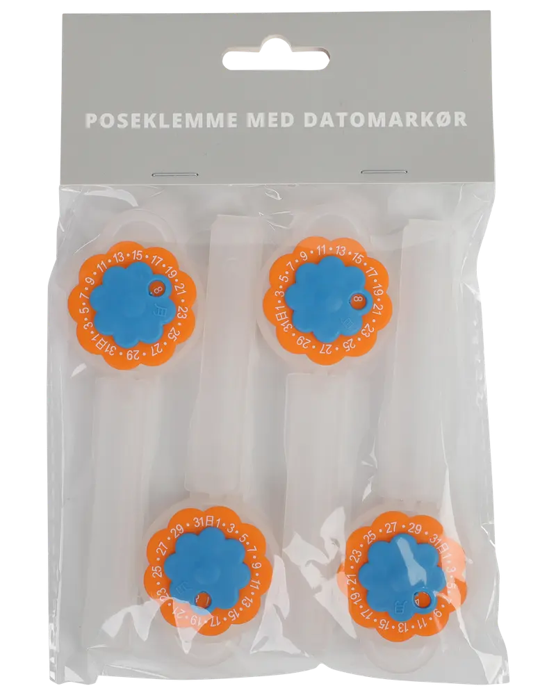 Poseklemme med datomarkør - 4 stk