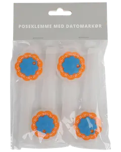 Poseklemme med datomarkør - 4 stk