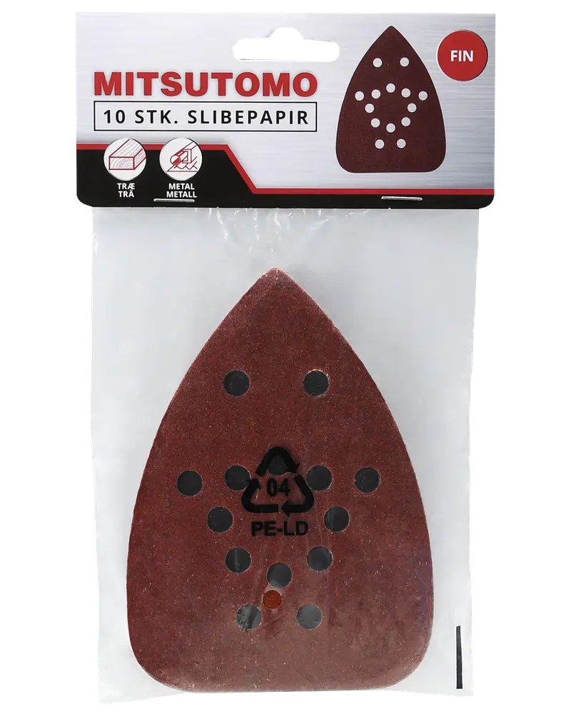 Mitsutomo Trekant slibeark K120 10-pak