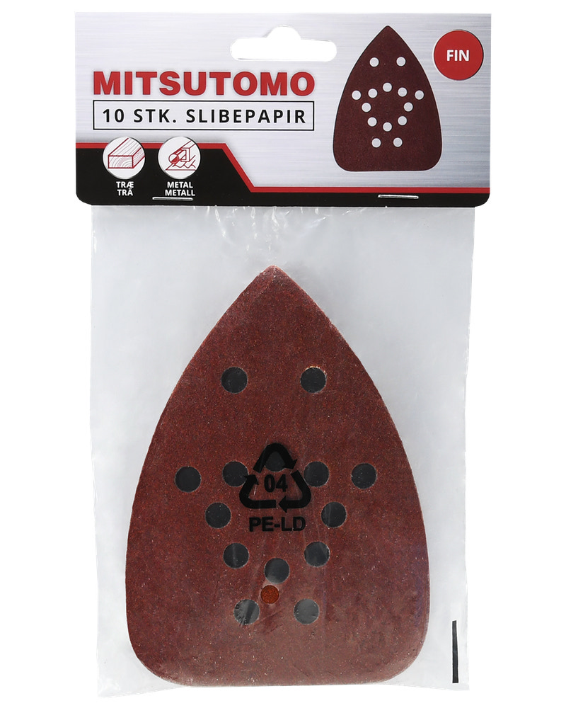 Mitsutomo Trekant slibeark K120 10-pak