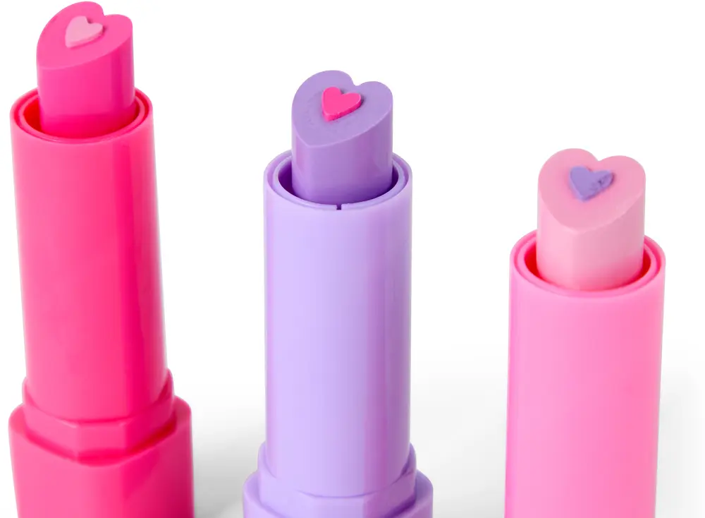 Hjerte læbestift - 3pk