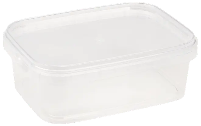 Plastbøtte med låg 280 ml Firkantet