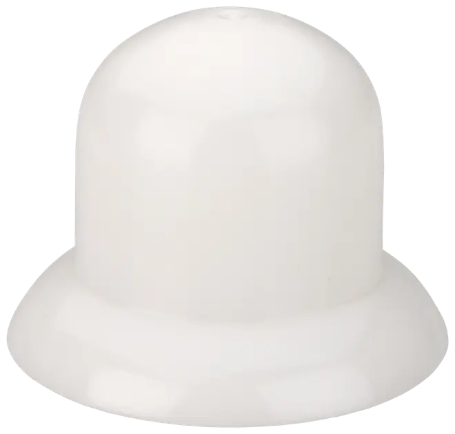 Frostad glaskupa med kupolform och bred, utåtvinklad kant. Sprider ljuset mjukt, passar tak- eller väggarmaturer. Slät, ogenomskinlig yta för modern inredning.
