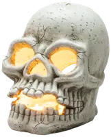 Dödskalle ljus 26 cm halloween
